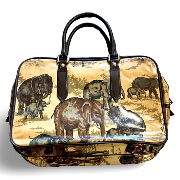 Lark Bags The Lark Abercrombie Fitch Safari Animal Print Weekender Travel Bag Suitcase